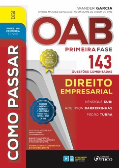 Cover Como passar OAB primeira fase - 143 questões comentadas - Direito empresarial (eBook, ePUB)