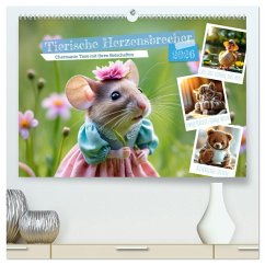 Tierische Herzensbrecher - Charmante Tiere mit ihren Botschaften (hochwertiger Premium Wandkalender 2026 DIN A2 quer), Kunstdruck in Hochglanz Tierische Herzensbrecher - Charmante Tiere mit ihren Botschaften (hochwertiger Premium Wandkalender 2026 DIN A2 quer), Kunstdruck in Hochglanz
