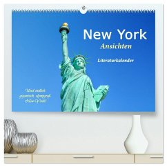 Cover New York Ansichten - Literaturkalender (hochwertiger Premium Wandkalender 2026 DIN A2 quer), Kunstdruck in Hochglanz