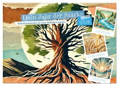 Cover Dein Jahr der Stärke - Reflexionskalender für mehr Selbstbewusstsein (Wandkalender 2026 DIN A2 quer), CALVENDO Monatskalender