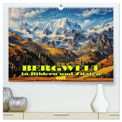 Cover Bergwelt in Bildern und Zitaten (hochwertiger Premium Wandkalender 2026 DIN A2 quer), Kunstdruck in Hochglanz