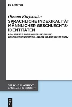 Cover Sprachliche Indexikalität männlicher Geschlechtsidentitäten