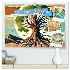 Cover Dein Jahr der Stärke - Reflexionskalender für mehr Selbstbewusstsein (hochwertiger Premium Wandkalender 2026 DIN A2 quer), Kunstdruck in Hochglanz
