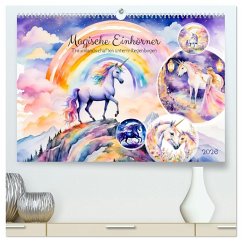 Magische Einhörner - Traumlandschaften unterm Regenbogen (hochwertiger Premium Wandkalender 2026 DIN A2 quer), Kunstdruck in Hochglanz Magische Einhörner - Traumlandschaften unterm Regenbogen (hochwertiger Premium Wandkalender 2026 DIN A2 quer), Kunstdruck in Hochglanz