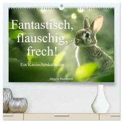 Cover Fantastisch, flauschig, frech! - Ein Kaninchenkalender (hochwertiger Premium Wandkalender 2026 DIN A2 quer), Kunstdruck in Hochglanz