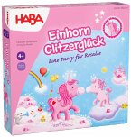 HABA 2012228001 - Einhorn Glitzerglück, Party für Rosalie, Kooperatives Lauf- und Sammelspiel
