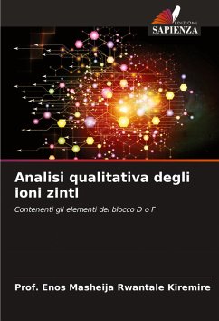 Cover Analisi qualitativa degli ioni zintl