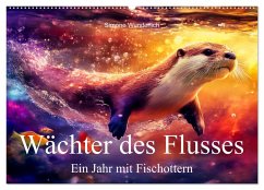 Wächter des Flusses - Ein Jahr mit Fischottern (hochwertiger Premium Wandkalender 2026 DIN A2 quer), Kunstdruck in Hochglanz