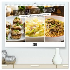 Cover Vegetarisch - leicht und lecker (hochwertiger Premium Wandkalender 2026 DIN A2 quer), Kunstdruck in Hochglanz