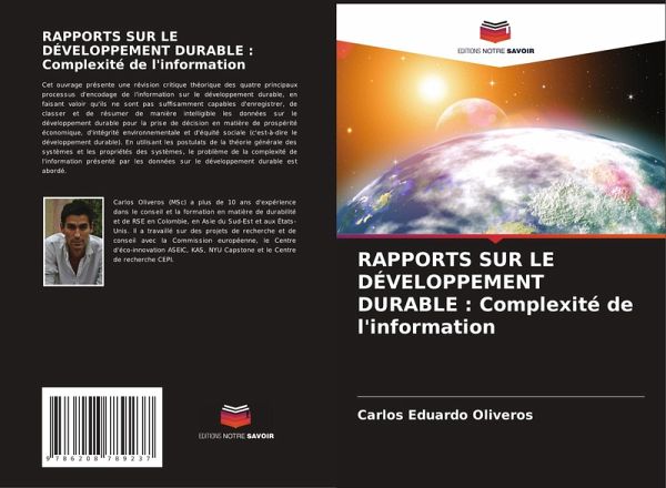 RAPPORTS SUR LE DÉVELOPPEMENT DURABLE : Complexité de l'information RAPPORTS SUR LE DÉVELOPPEMENT DURABLE : Complexité de l'information