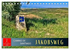 Camino de Santiago - Jakobsweg (Tischkalender 2026 DIN A5 quer), CALVENDO Monatskalender