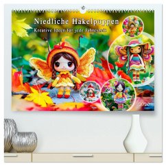Cover Niedliche Häkelpuppen - Kreative Ideen für jede Jahreszeit (hochwertiger Premium Wandkalender 2026 DIN A2 quer), Kunstdruck in Hochglanz