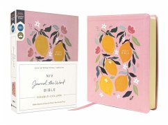 Cover Niv, Journal the Word Bible (Perfect for Note-Taking), Double-Column, Leathersoft, Pink, Red Letter, Comfort Print