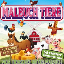 Cover Malbuch Tiere - Mein tierisches Kritzelmalbuch