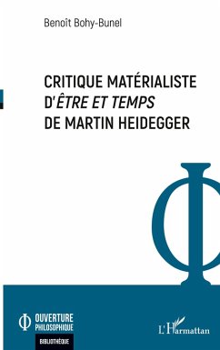 Cover Critique matérialiste d'Être et temps de Martin Heidegger