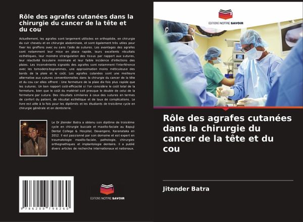 Rôle des agrafes cutanées dans la chirurgie du cancer de la tête et du cou Rôle des agrafes cutanées dans la chirurgie du cancer de la tête et du cou