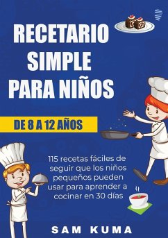 Cover Recetario Simple para Niños de 8 a 12 Años