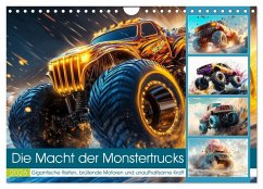 Cover Die Macht der Monstertrucks (Wandkalender 2026 DIN A4 quer), CALVENDO Monatskalender