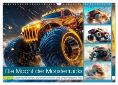 Cover Die Macht der Monstertrucks (Wandkalender 2026 DIN A3 quer), CALVENDO Monatskalender
