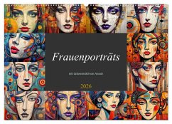 Frauenporträts mit dekonstruktivem Ansatz (Wandkalender 2026 DIN A2 quer), CALVENDO Monatskalender Frauenporträts mit dekonstruktivem Ansatz (Wandkalender 2026 DIN A2 quer), CALVENDO Monatskalender