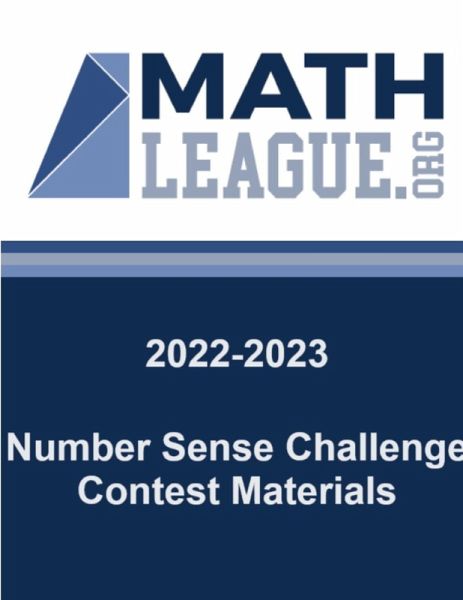 2022-2023 Number Sense Challenge Contest Materials 2022-2023 Number Sense Challenge Contest Materials