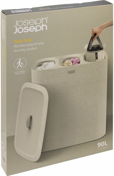 Joseph Joseph Tota Trio ecru 90L Wäschetrennkorb