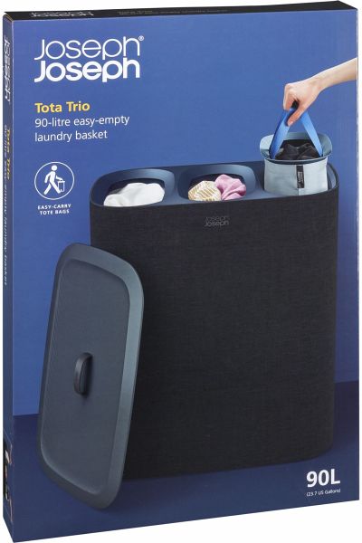 Joseph Joseph Tota Trio schwarz 90L Wäschetrennkorb Joseph Joseph Tota Trio schwarz 90L Wäschetrennkorb