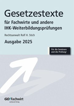 Cover Gesetzestexte für Fachwirte Ausgabe 2025