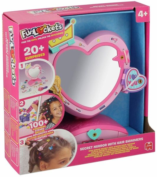 Jumbo 1120100564 - FunLockets Geheimspiegel mit Glitzer-Haar-Accessoires Jumbo 1120100564 - FunLockets Geheimspiegel mit Glitzer-Haar-Accessoires