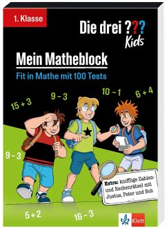 Cover Die drei ??? Kids: Mein Matheblock 1. Klasse