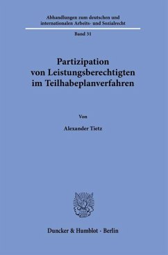 Cover Partizipation von Leistungsberechtigten im Teilhabeplanverfahren