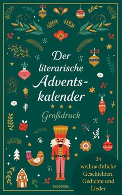 Cover Der literarische Adventskalender. Großdruck. 24 weihnachtliche Geschichten, Gedichte und Lieder
