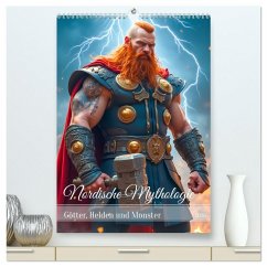 Cover Nordische Mythologie - Götter, Helden und Monster (hochwertiger Premium Wandkalender 2026 DIN A2 hoch), Kunstdruck in Hochglanz