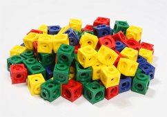 100 Steckwürfel 4- farbig 1,7cm 100 Steckwürfel 4- farbig 1,7cm