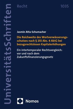 Cover Die Reichweite des Wertverwässerungsschutzes nach § 255 Abs. 4 AktG bei bezugsrechtslosen Kapitalerhöhungen (eBook, PDF)