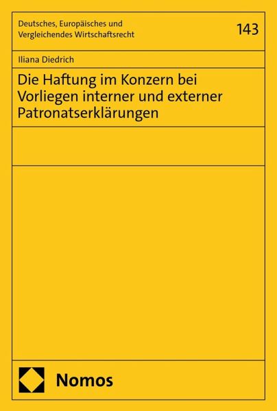 Die Haftung im Konzern bei Vorliegen interner und externer Patronatserklärungen (eBook, PDF)