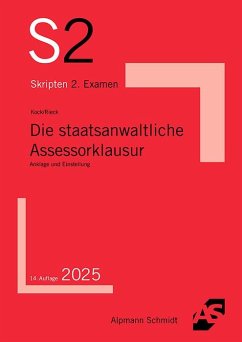 Cover Die staatsanwaltliche Assessorklausur