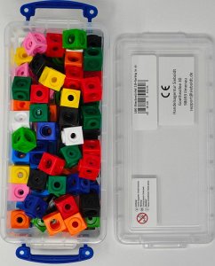 Cover 100 Steckwürfel 10-farbig 1,7cm in der Box