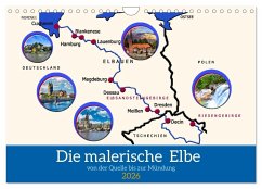Die malerische Elbe (Wandkalender 2026 DIN A4 quer), CALVENDO Monatskalender Cover Die malerische Elbe (Wandkalender 2026 DIN A4 quer), CALVENDO Monatskalender