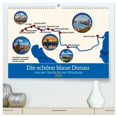 Die schöne blaue Donau (hochwertiger Premium Wandkalender 2026 DIN A2 quer), Kunstdruck in Hochglanz Die schöne blaue Donau (hochwertiger Premium Wandkalender 2026 DIN A2 quer), Kunstdruck in Hochglanz