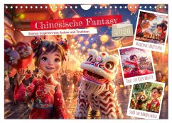 Cover Chinesische Fantasy - Szenen inspiriert von Anime und Tradition (Wandkalender 2026 DIN A4 quer), CALVENDO Monatskalender