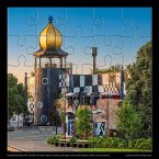 Hundertwasser Puzzle mit Grußkarte