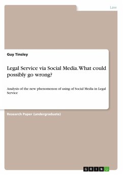 Legal Service via Social Media. What could possibly go wrong? Legal Service via Social Media. What could possibly go wrong?