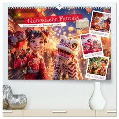 Cover Chinesische Fantasy - Szenen inspiriert von Anime und Tradition (hochwertiger Premium Wandkalender 2026 DIN A2 quer), Kunstdruck in Hochglanz