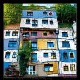 Hundertwasser Puzzle mit Grußkarte