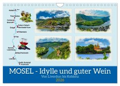 Cover Mosel - Idylle und guter Wein (Wandkalender 2026 DIN A4 quer), CALVENDO Monatskalender