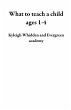 What to teach a child ages 1-4 (eBook,... - Bild 1