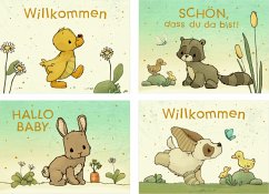 Mini-Grußkarten - Willkommen
