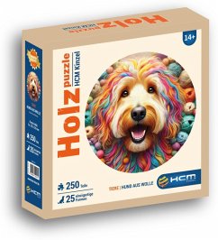 Holzpuzzle - Hund aus Wolle 250 Teile Cover Holzpuzzle - Hund aus Wolle 250 Teile