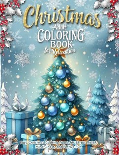 Cover Christmas Adult Coloring Book for Relaxation